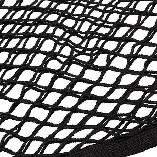 Car Back Rear Trunk Seat Elastic String Dual Layer Net Mesh Storage Bag