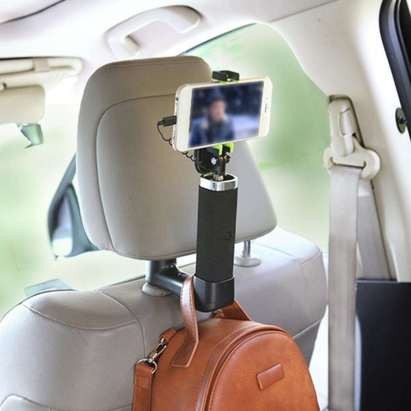 5 in 1 Car Back Seat Phone Holder Hanger Handrail Selfie Stick Night Light