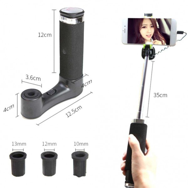 5 in 1 Car Back Seat Phone Holder Hanger Handrail Selfie Stick Night Light