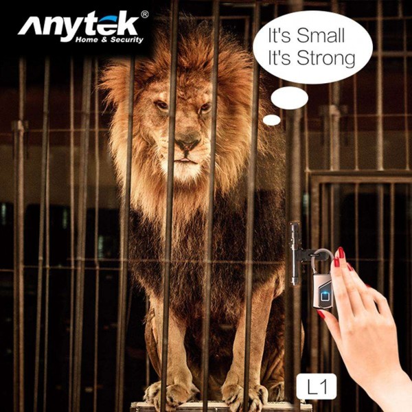 Anytek L1 Fingerprint Lock Waterproof Anti-theft Door Suitcase Padlock