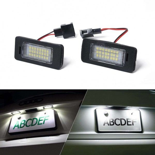 2pcs LED License Number Plate Lights+Repair Kit for A1 2011 A4(B8) 4D 08-12