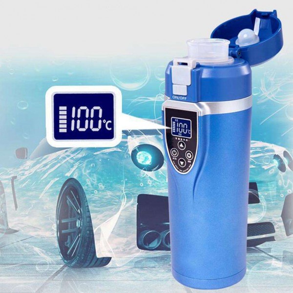 Portable 350ml Car Auto Heating Cup Adjustable Temperature Car Boiling Mug