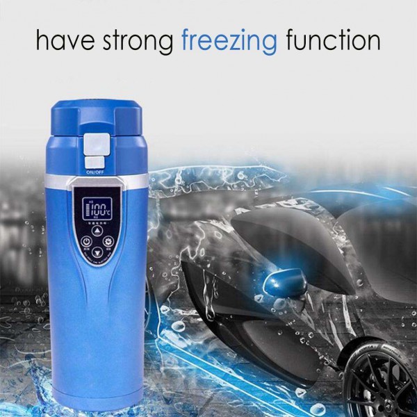 Portable 350ml Car Auto Heating Cup Adjustable Temperature Car Boiling Mug