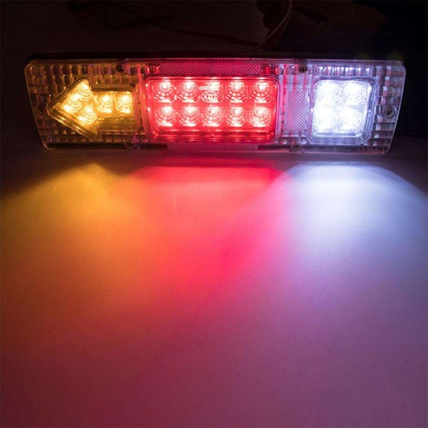 1pair Waterproof 19 LED Truck Rear Turn Signal Light Trailer Reverse Lamp