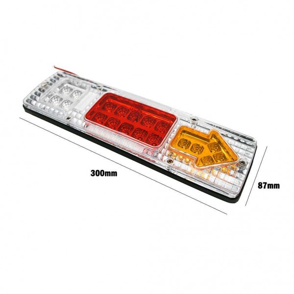 1pair Waterproof 19 LED Truck Rear Turn Signal Light Trailer Reverse Lamp