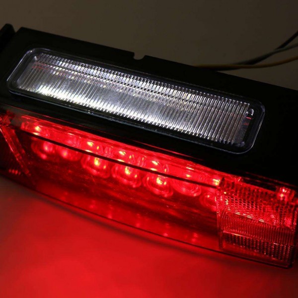 Left+Right LED Red Trailer Boat Rectangle Stud Stop Turn Tail Lights