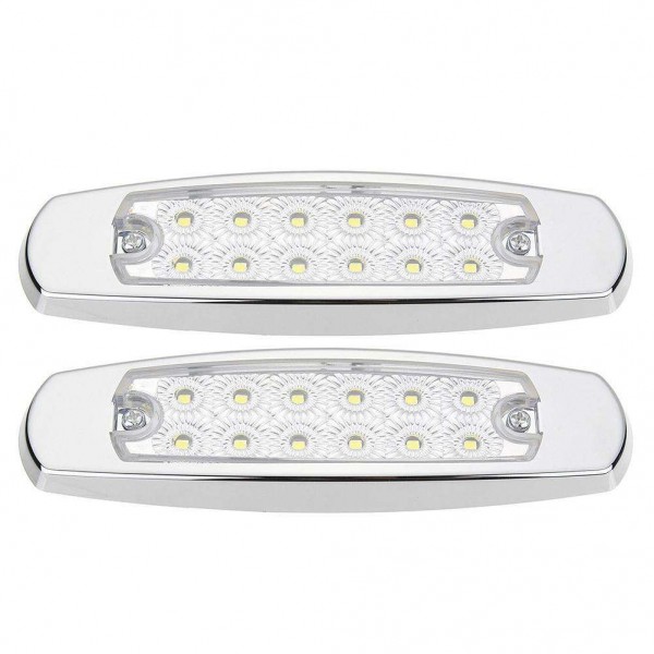 1 Pair 12 LED Waterproof Car Side Clearance Light Truck Turn Signal Light