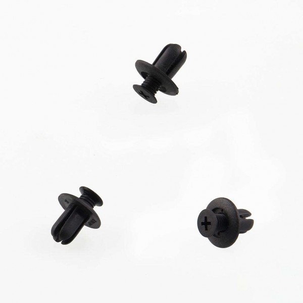 120pcs 8mm Hole Car Bumper Fender Push Pin Clips Plastic Fastener Rivets