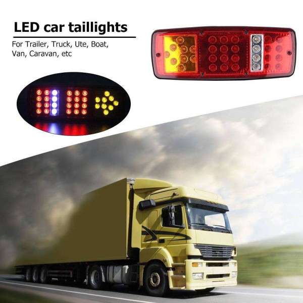 33LED Stop Brake Tail Light Rear Indicator Reverse Lamp for 12V Truck RV