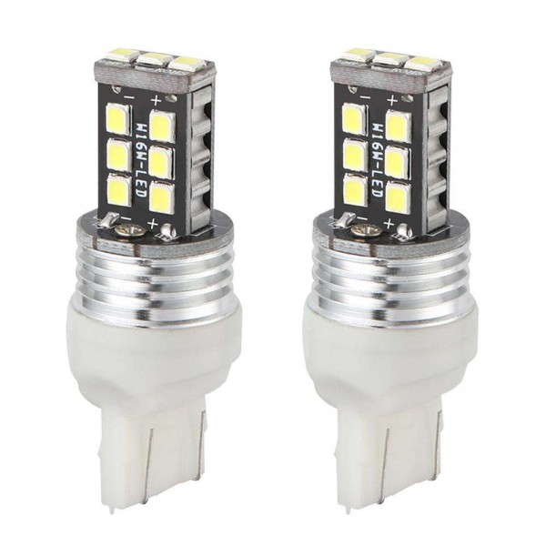 One Pair T20 15SMD 2835 LED Car Truck Turn Signal Lights Tail Lamp Bulb