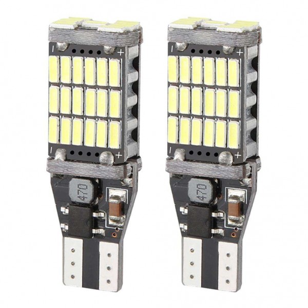 1pc T15 W16W 45 SMD4014 LED Car Reverse Turn Signal Braking Light Bulb